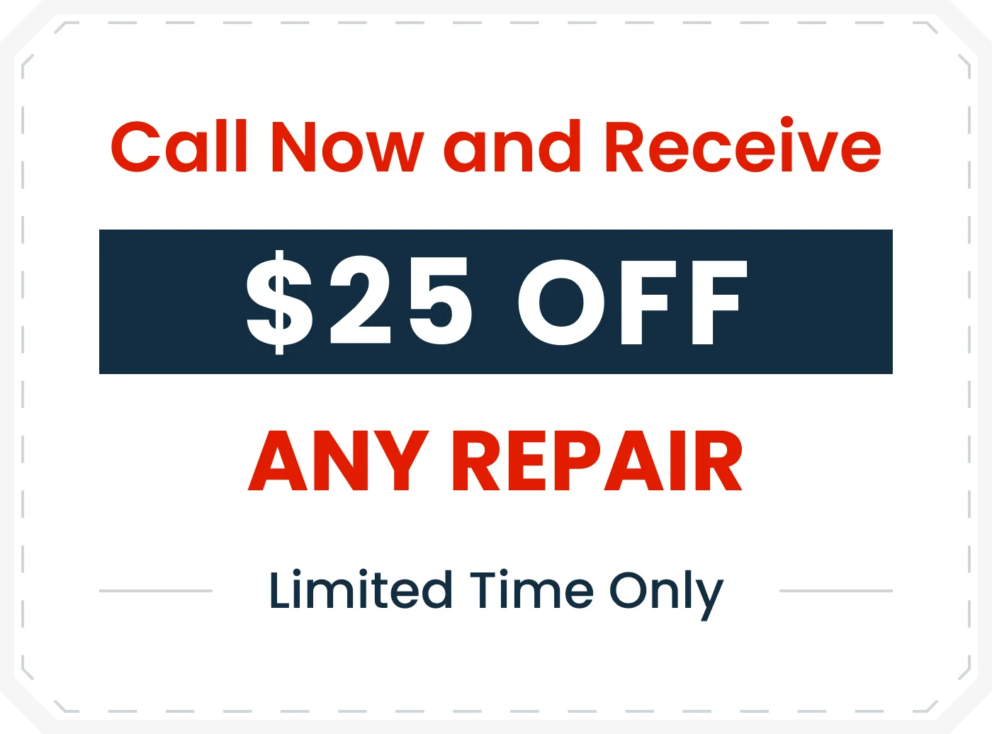 25 off any repair